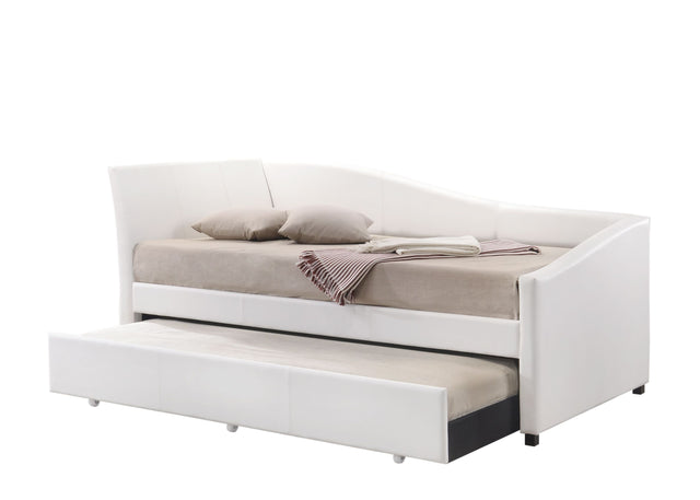 ACME Jedda Daybed & Trundle (Twin Size), White PU (1Set/3Ctn) 39400