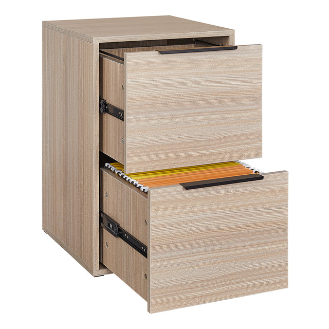 WOOD FILE CABINET WITH 2 DRAWERS VERTICAL FILLING CABINET FOR LETTER