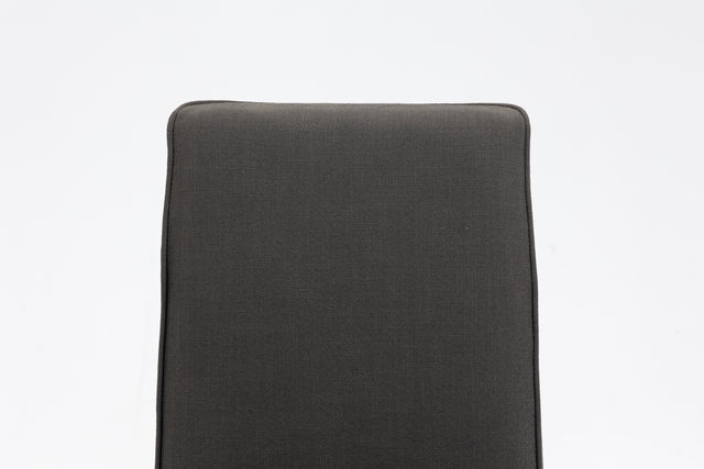 Cover Removable Interchangeable and Washable Gray Linen Upholstered Parsons Chair with Solid Wood Legs 2 PCS