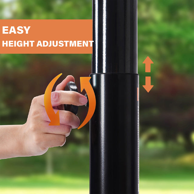 Portable Basketball Hoop & Goal with Vertical Jump Measurement, Outdoor Basketball System with 6.6-10ft Height Adjustment for Youth, Adults