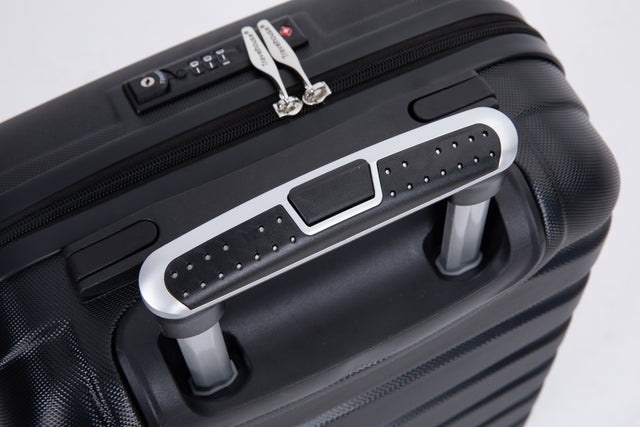 20" Carry on Luggage ABS Lightweight Suitcase, Spinner Wheels, TSA Lock, Black