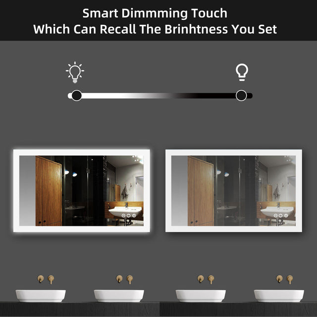 ✔ TOP QUALITY & LONG ENDURANCE - Copper Free vanity mirrors. The lighted bathroom mirror has been proven to last up to 3 times longer than others