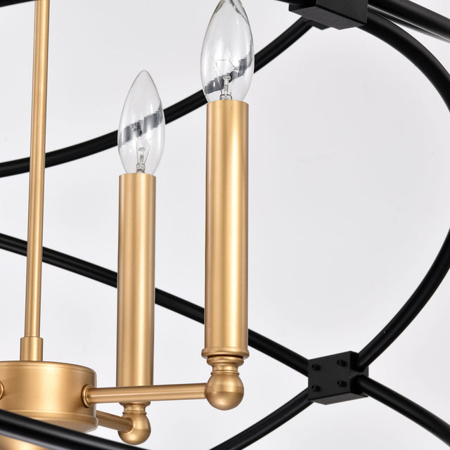 【Video】Transitional Gold/Matte Black Metal Chandelier Fixture,8 lights ,2-Tier-Candle Ceiling Light for Living Room, Bedroom, Dining Room,Dimmable,E12,W23.6*H55