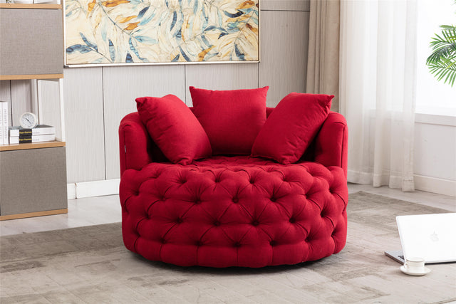 Modern Akili swivel accent chair barrel chair for hotel living room / Modern leisure chair Red