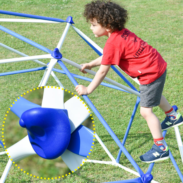 11ft Geometric Dome Climber Play Center, Kids Climbing Dome Tower, Rust & UV Resistant Steel Supporting 900 LBS