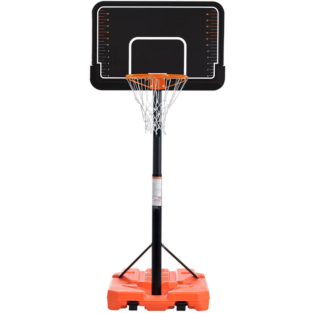 Portable Basketball Hoop & Goal with Vertical Jump Measurement, Outdoor Basketball System with 6.6-10ft Height Adjustment for Youth, Adults