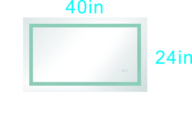 LED Bathroom Mirror with Lights, 40×24 Inch Smart Vanity Mirrors,Lighted Wall Mounted Anti-Fog Dimmable Mirror,Adjustable White/Warm/Natural Lights(Horizontal/Vertical)