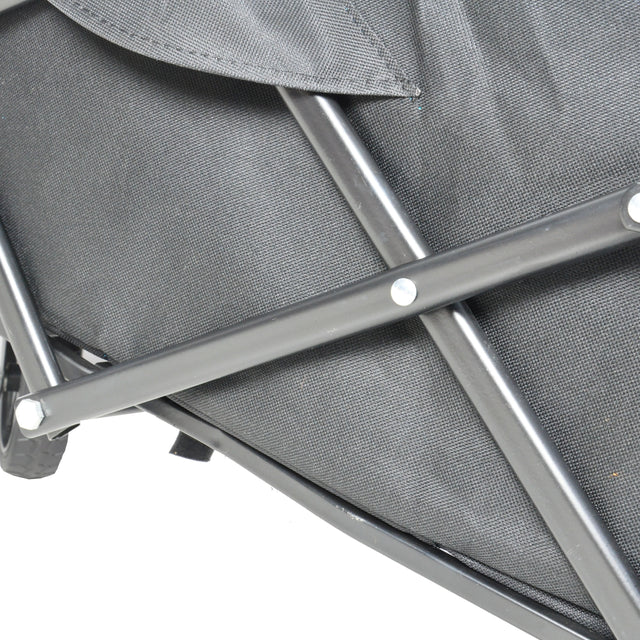 Folding Wagon Garden Shopping Beach Cart (black+yellow)