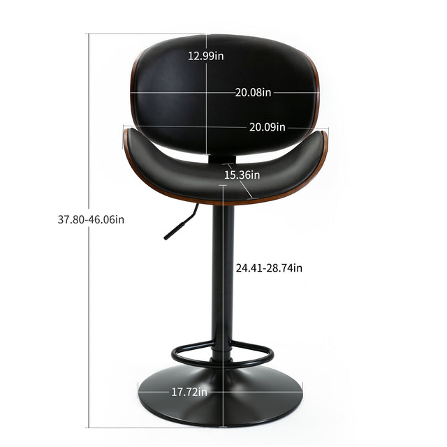 HengMing Bentwood Adjustable Bar Stools , Upholstered Swivel Barstool, Mix color PU Leather
Barstools (Set of 2)