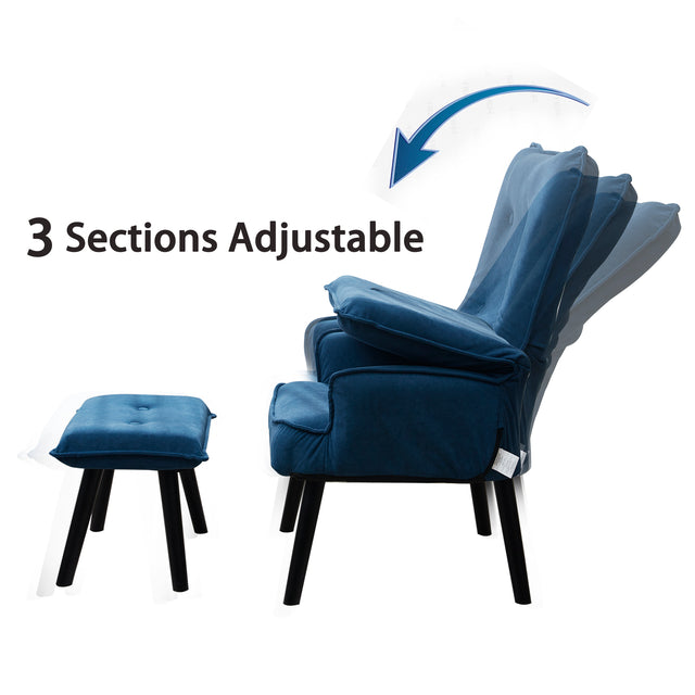 Accent chair TV Chair Living room Chair with ottoman,Modern Vanity Chair with Arms Upholstered Tall Back Desk Chair for Bedroom
