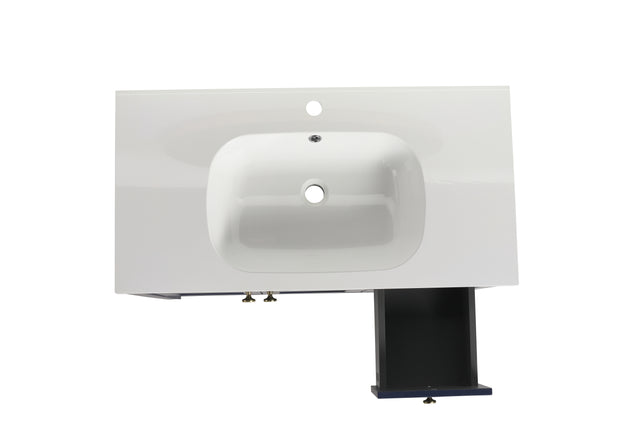 Bathroom Vanity With Soft Close Drawers and Gel Basin,36x18(BVB01236NB)