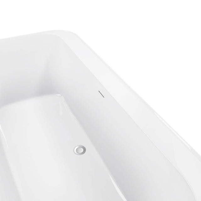 59" 100% Acrylic Freestanding Bathtub,Contemporary Soaking Tub,white Bathtub