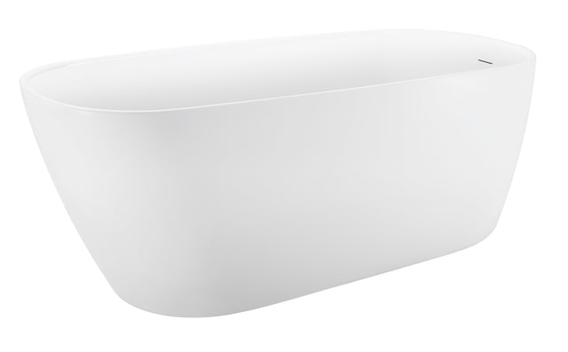 59" 100% Acrylic Freestanding Bathtub,Contemporary Soaking Tub,white bathtub