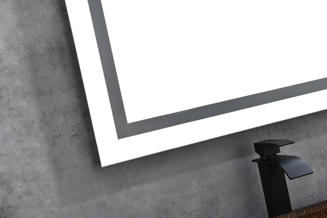 60 in. W x 36 in. H Frameless LED Single Bathroom Vanity Mirror in Polished Crystal\\n Bathroom Vanity LED Mirror with 3 Color Lights Mirror for Bathroom Wall