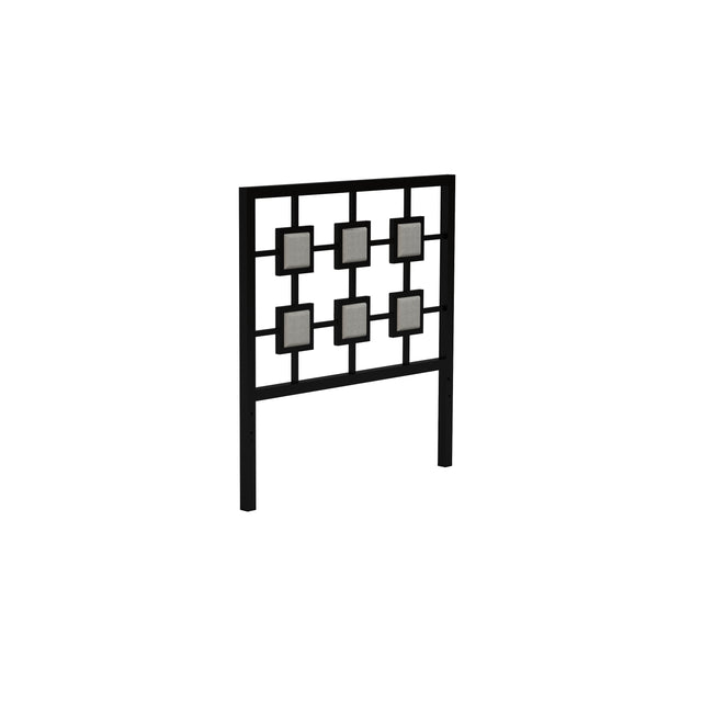 Metal Bed Frame Twin Size Platform No Box Spring Needed with Square design Headboard and Footboard