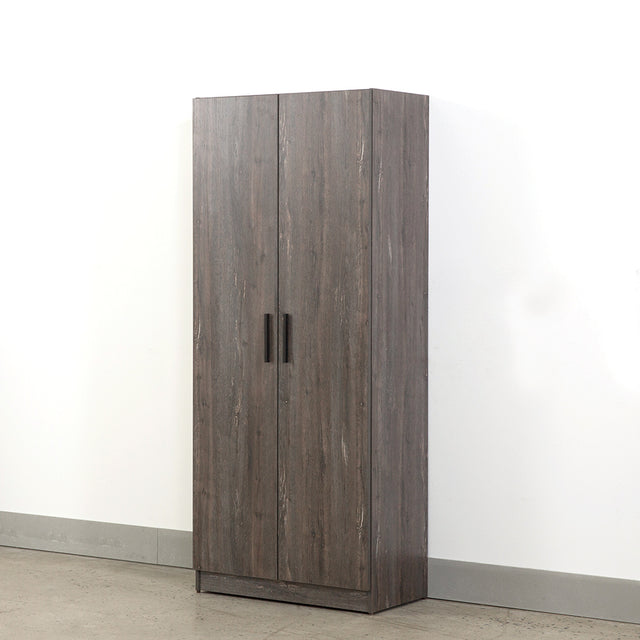 Mia Farmhouse Shoe Cabinet with Six Shelves in Rustic Gray