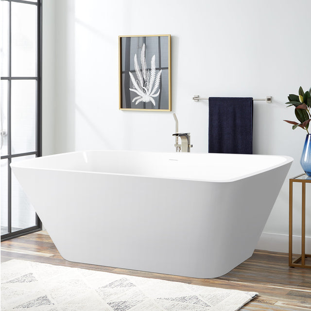 67" 100% Acrylic Freestanding Bathtub,Contemporary Soaking Tub,white Bathtub