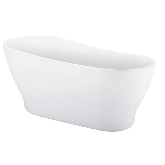 59" 100% Acrylic Freestanding Bathtub,Contemporary Soaking Tub,white Bathtub