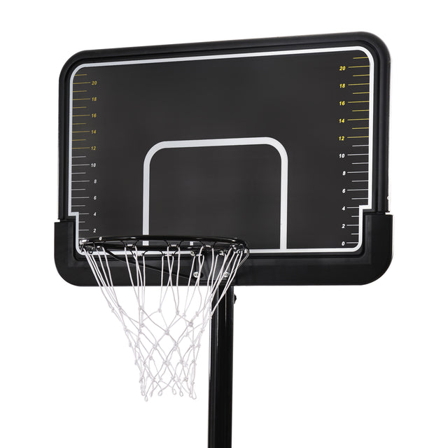 Portable Basketball Hoop & Goal with Vertical Jump Measurement, Outdoor Basketball System with 6.6-10ft Height Adjustment for Youth, Adults
