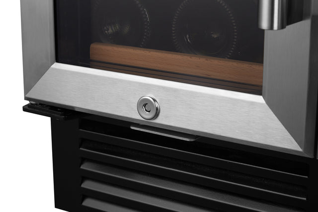 SOTOLA 24'' Wine Cooler Refrigerator - Dual Zone Built-in or Freestanding Fridge with Stainless Steel Tempered Glass Door and Temperature Memory Function