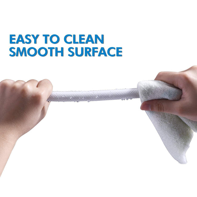 PVC Shower Hose 59 Inches Extra Long Smooth Handheld Shower Hose Flexible Anti-Kink Handheld Shower Head Hose with brass spin inner core White