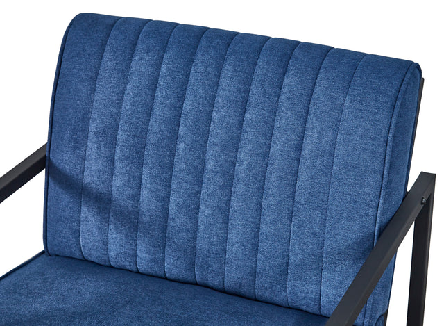 Modern design high quality fabric(BLUE) + steel armchair,for Kitchen, Dining, Bedroom, Living Room