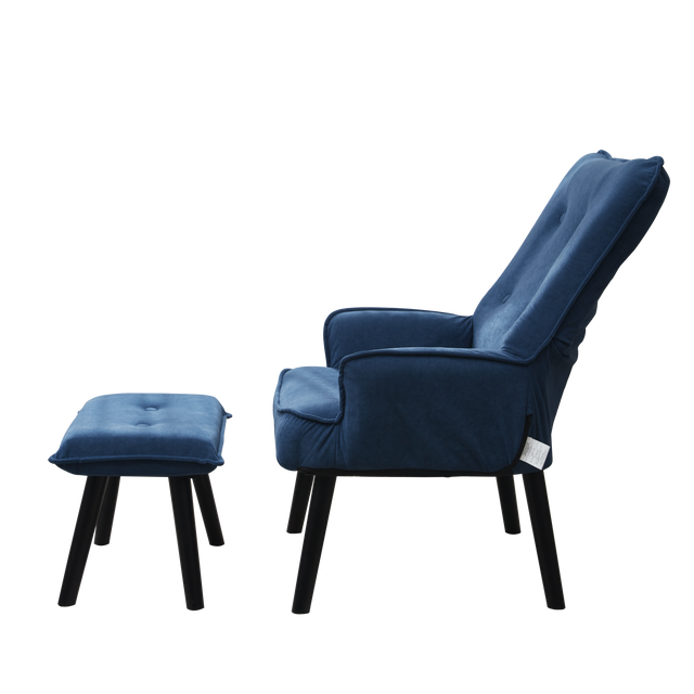 Accent chair TV Chair Living room Chair with ottoman,Modern Vanity Chair with Arms Upholstered Tall Back Desk Chair for Bedroom