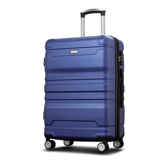 Luggage Sets New Model Expandable ABS Hardshell 3pcs Clearance Luggage Hardside Lightweight Durable Suitcase sets Spinner Wheels Suitcase with TSA Lock 20''24''28''(navy)
