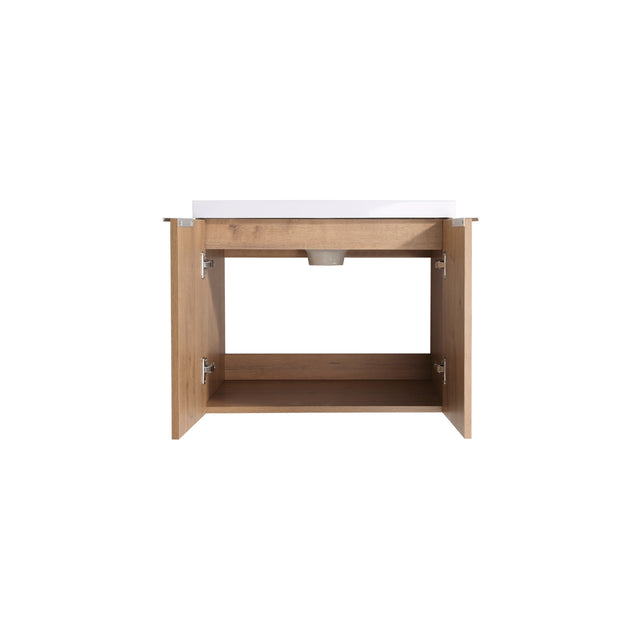 Bathroom Cabinet With Sink,Soft Close Doors,Float Mounting Design,24 Inch For Small Bathroom,24x18-00624 IMO(KD-Packing)
