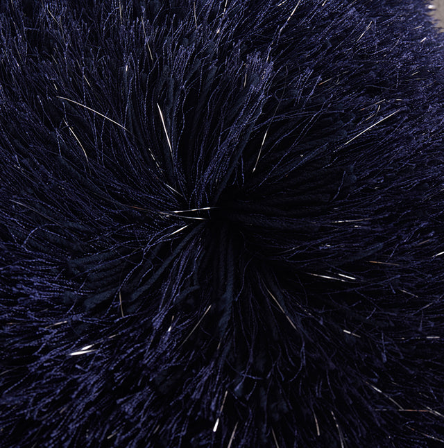 "Decorative" Shaggy Pillow with Lurex (18-in x 18-in)