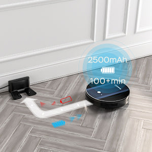 Geek Smart Robot Vacuum Cleaner G6, Ultra-Thin, 1800Pa Strong Suction, Automatic Self-Charging, Wi-Fi Connectivity, App Control, Custom Cleaning, 100mins Run Time(Banned from selling on Amazon)