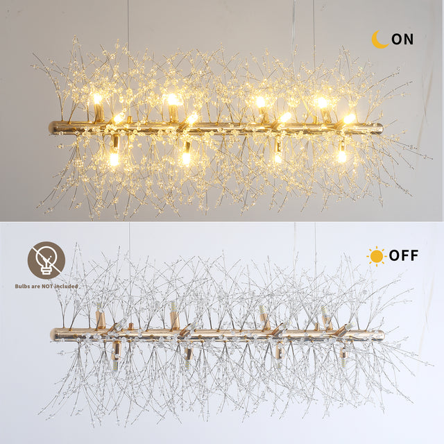 Modern American multi-particle crystal chandelier -12 bulbs -G9 lamp holder