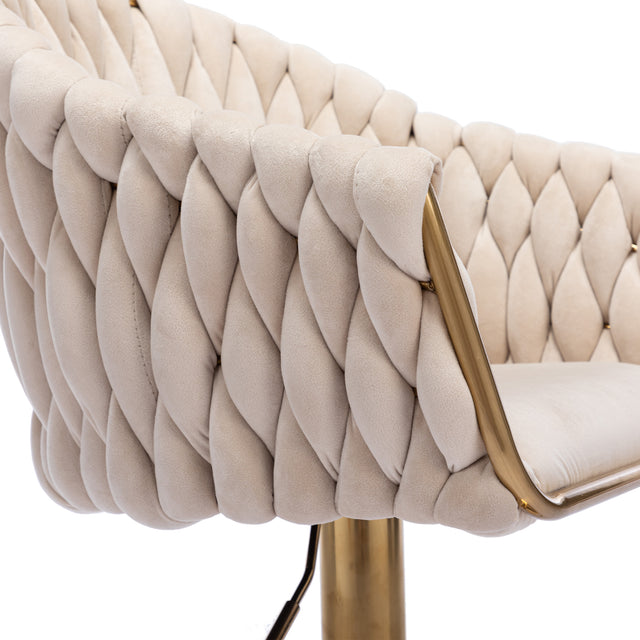 COOLMORE Vintage Bar Stools with Back and Footrest Counter Height Dining Chairs