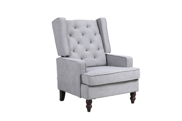 COOLMORE living room Comfortable rocking chair accent chair with light grey fabric