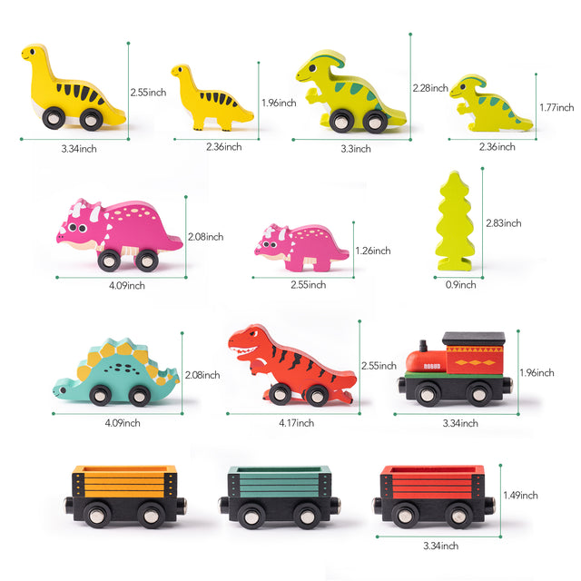 Wooden Train Set Wooden Train Track Set ,Dinosaur