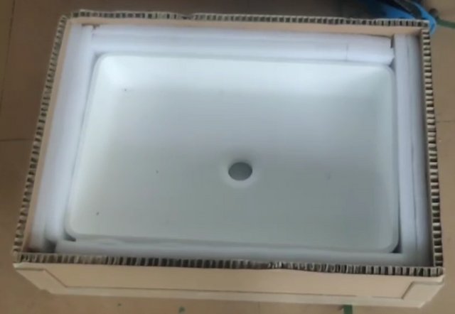 D15.7'' Transparent Crystal Red Bathtoom Vessel Basin Resin Stone Solid Surface Countertop Sink D400MM