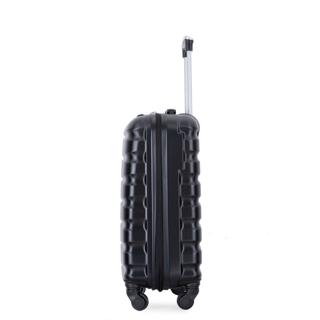 20" Carry on Luggage ABS Lightweight Suitcase, Spinner Wheels, TSA Lock, Black