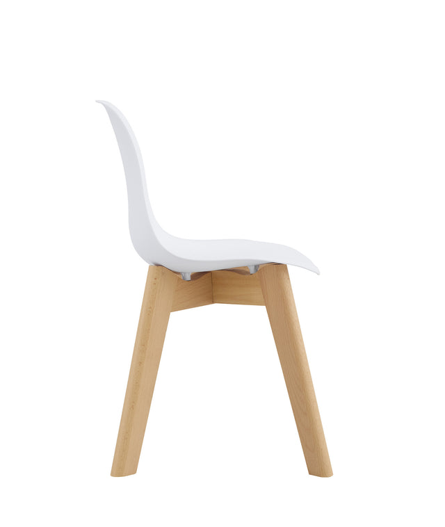 BB chair ,wood leg; Modern Kids Chair (Set of 2) WHITE, 2 pcs per set