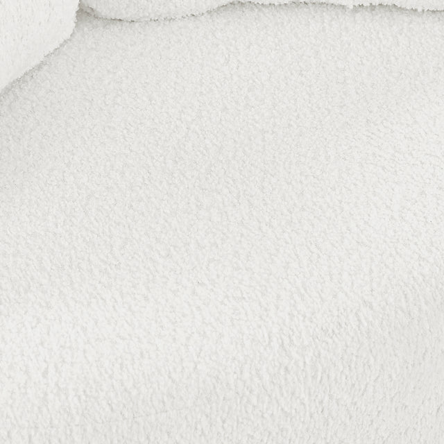 Loop Yarn Upholstered Accent Swivel Chair for Living Room Bedroom, with Movable wheels, Including 3 pillows, Beige