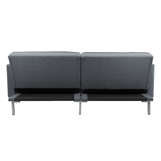 Orisfur. Linen Upholstered Modern Convertible Folding Futon Sofa Bed for Compact Living Space, Apartment, Dorm