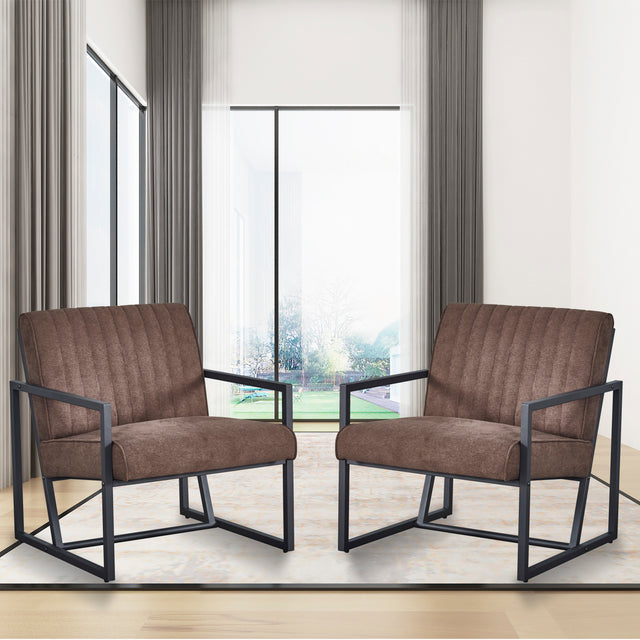 Modern design high quality fabric (BROWN)+ steel armchair,for Kitchen, Dining, Bedroom, Living Room