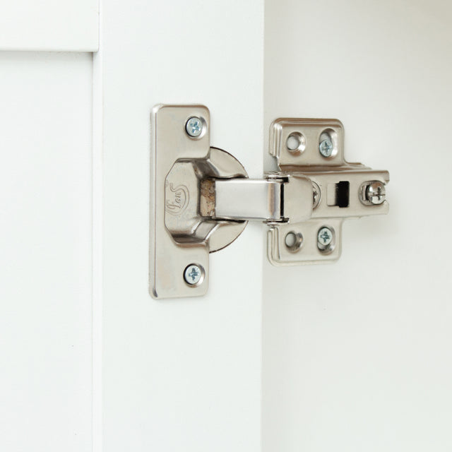 Kitchen Sideboard Cupboard , White High Gloss Dining Room Buffet Storage Cabinet Hallway Living Room TV Stand Unit Display Cabinet with Drawer and 2 Doors