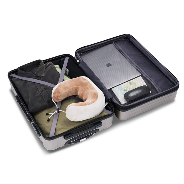 Luggage Sets New Model Expandable ABS Hardshell 3pcs Clearance Luggage Hardside Lightweight Durable Suitcase sets Spinner Wheels Suitcase with TSA Lock 20''24''28'' (Champagne)