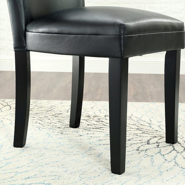 Dining chair (black breathing leather)