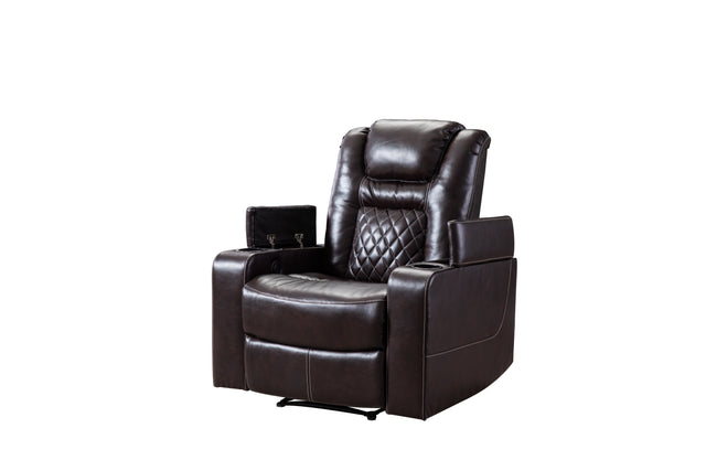 New Design PU Material With Cup Hold Storage USB Recliner