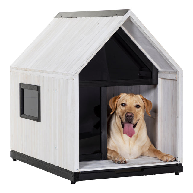 Outdoor Dog House, Sun Protection Dog Houses for Small Medium Large Sized Dogs, Weatherproof Dog House with Slide Out Floor for Easy Cleaning
