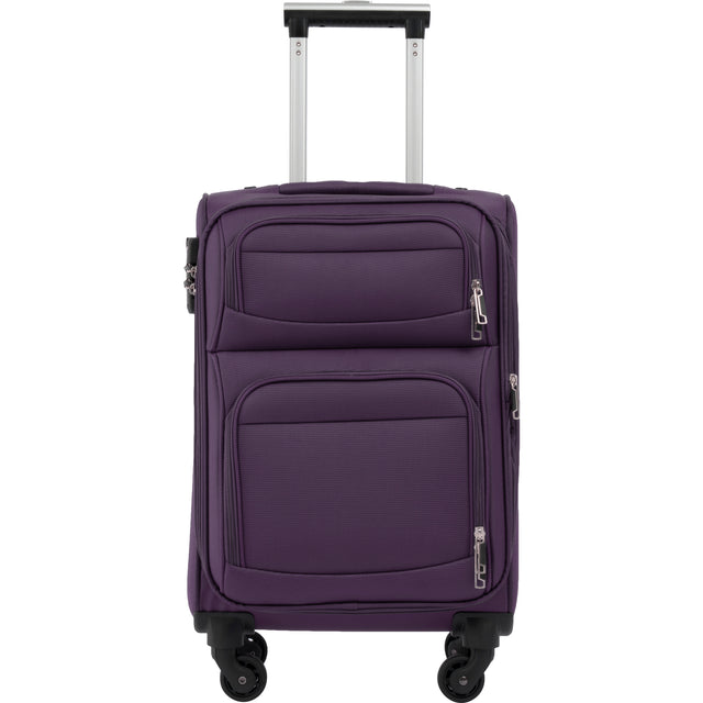 Softside Luggage Expandable 3 Piece Set Suitcase Upright Spinner Softshell Lightweight Luggage Travel Set