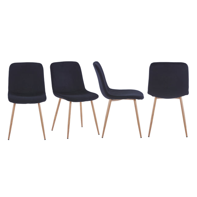 Dining Chair 4PCS(BLACK),Modern style,New technology,Suitable for restaurants, cafes, taverns, offices, living rooms, reception rooms.Simple structure, easy installation.