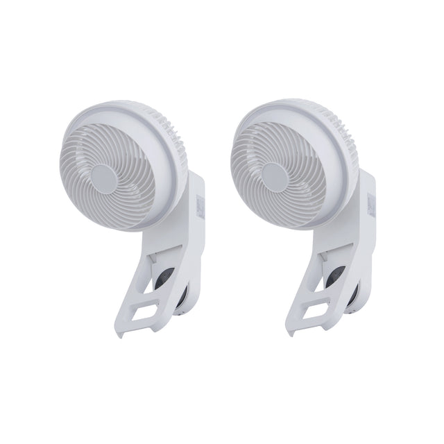 Simple Deluxe 7 inch Wall Mount Fan, 3 Speeds & 3 Modes, 15 Hours Timer, 60° Oscillating Circulating Fan, with Remote Control, Air Circulation Fan for Indoor Use, White