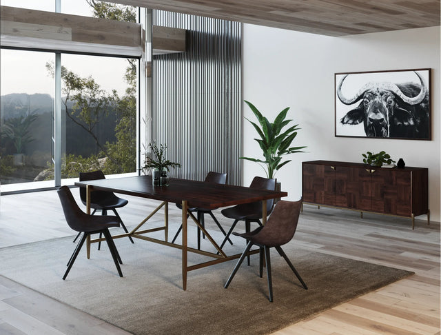Modrest Shane Modern Acacia & Brass Buffet
